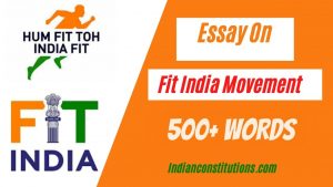 Essay On Fit India Movement In English