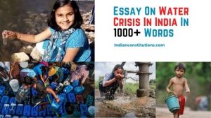 essay on water crisis in india 300 words