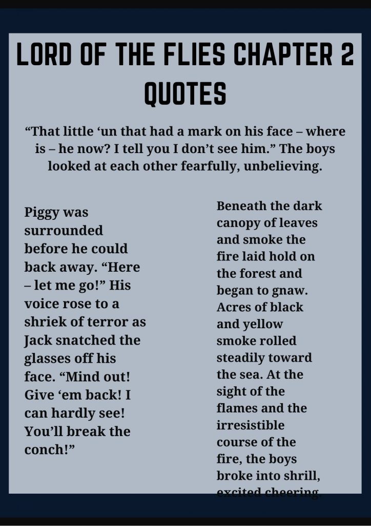 Lord Of The Flies Chapter 2 Summary And Quotes