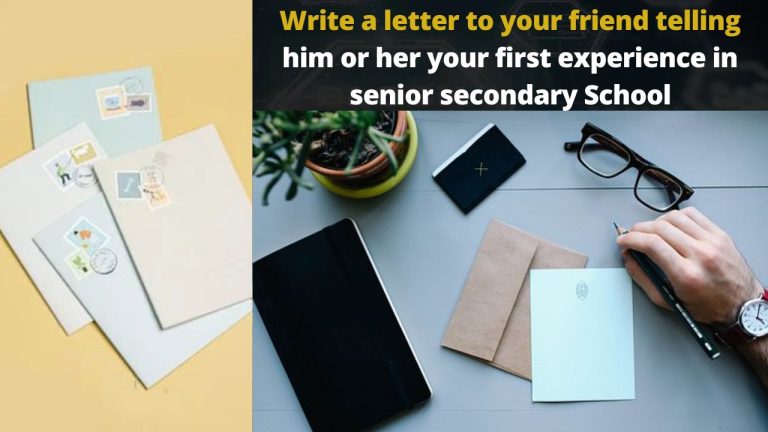 Write a letter to your friend telling him or her your first experience ...