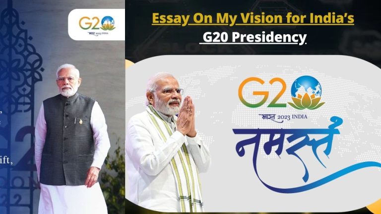 Essay On My Vision for India’s G20 Presidency